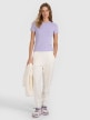 mini: Damski t-shirt basic 4F 4FWAW25TTSHF2712 - fioletowy (2)