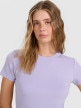 mini: Damski t-shirt basic 4F 4FWAW25TTSHF2712 - fioletowy (3)