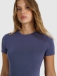 mini: Damski t-shirt basic 4F 4FWAW25TTSHF2712 - niebieski (4)