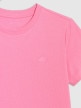 mini: Damski t-shirt basic 4F 4FWAW25TTSHF297 - różowy (6)