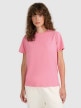  4F Damski tshirt basic 4F 4FWAW25TTSHF297  różowy Różowy