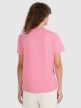 mini: Damski t-shirt basic 4F 4FWAW25TTSHF297 - różowy (4)