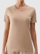mini: Damski t-shirt basic 4F 4FWMM00TTSHF2356 - beżowy (5)
