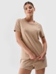  4F Damski tshirt basic 4F 4FWMM00TTSHF2356  beżowy Beżowy