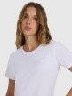 mini: Damski t-shirt basic 4F 4FWMM00TTSHF2356 - biały (4)