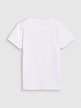 mini: Damski t-shirt basic 4F 4FWMM00TTSHF2673 - biały (6)