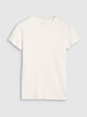 mini: Damski t-shirt basic 4F 4FWSS25TTSHF1995 - biały (6)