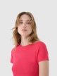 mini: Damski t-shirt basic 4F 4FWSS25TTSHF1995 - różowy (2)