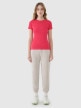 mini: Damski t-shirt basic 4F 4FWSS25TTSHF1995 - różowy (6)