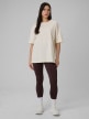 mini: Damski t-shirt basic 4F 4FWSS26TTSHF2744 - beżowa (5)
