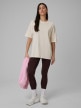 mini: Damski t-shirt basic 4F 4FWSS26TTSHF2744 - beżowa (2)