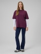 mini: Damski t-shirt basic 4F 4FWSS26TTSHF2744 - burgundowy (2)
