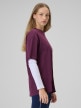 mini: Damski t-shirt basic 4F 4FWSS26TTSHF2744 - burgundowy (3)