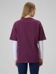 mini: Damski t-shirt basic 4F 4FWSS26TTSHF2744 - burgundowy (6)