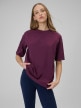 mini: Damski t-shirt basic 4F 4FWSS26TTSHF2744 - burgundowy (1)