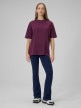 mini: Damski t-shirt basic 4F 4FWSS26TTSHF2744 - burgundowy (5)