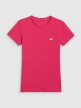  4F Damski tshirt basic 4F 4FWSS26TTSHF2771  różowy Różowy