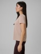 mini: Damski t-shirt basic 4F 4FWSS26TTSHF2773 - beżowy (3)