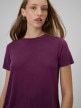 mini: Damski t-shirt basic 4F 4FWSS26TTSHF2773 - fioletowy (4)