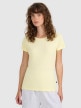 mini: Damski t-shirt bez nadruku 4F 4FRSS25TTSHF2790 - żółty (7)