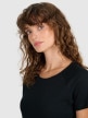 mini: Damski t-shirt bez nadruku 4F 4FRSS25TTSHF2790 - czarny (9)