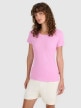 mini: Damski t-shirt bez nadruku 4F 4FRSS25TTSHF2790 - różowy (7)