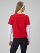 mini: Damski t-shirt boxy z nadrukiem 4F 4FWSS26TTSHF2738 - czerwony (6)