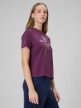 mini: Damski t-shirt boxy z nadrukiem 4F 4FWSS26TTSHF2738 - burgundowy (3)