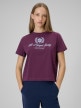  4F Damski tshirt boxy z nadrukiem 4F 4FWSS26TTSHF2738  burgundowy Burgund