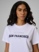 mini: Damski t-shirt boxy z nadrukiem 4F 4FWSS26TTSHF2739 - biały (3)