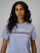 mini: Damski t-shirt boxy z nadrukiem 4F 4FWSS26TTSHF2739 - niebieski (2)