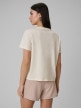 mini: Damski t-shirt boxy z nadrukiem 4F 4FWSS26TTSHF2743 - beżowy (6)