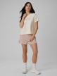 mini: Damski t-shirt boxy z nadrukiem 4F 4FWSS26TTSHF2743 - beżowy (2)