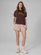 mini: Damski t-shirt boxy z nadrukiem 4F 4FWSS26TTSHF2743 - brązowy (2)