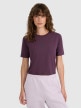 mini: Damski t-shirt crop top 4F 4FWAW25TTSHF2971 - fioletowy (1)