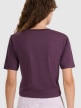 mini: Damski t-shirt crop top 4F 4FWAW25TTSHF2971 - fioletowy (4)