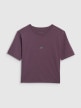 mini: Damski t-shirt crop top 4F 4FWAW25TTSHF2971 - fioletowy (5)