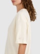 mini: Damski t-shirt oversize 4F 4FWAW25TTSHF2350 - beżowy (4)