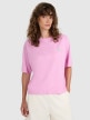 mini: Damski t-shirt oversize z nadrukiem 4F 4FRSS25TTSHF2787 - różowy (9)