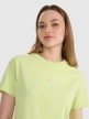 mini: Damski t-shirt oversize z nadrukiem 4F 4FRSS25TTSHF3163 - żółty (10)