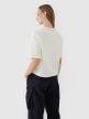 mini: Damski t-shirt oversize z nadrukiem 4F 4FWSS25TTSHF1971 - biały (3)