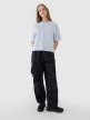 mini: Damski t-shirt oversize z nadrukiem 4F 4FWSS25TTSHF1996 - niebieski (4)