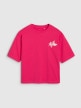 mini: Damski t-shirt oversize z nadrukiem 4F 4FWSS25TTSHF1996 - różowy (6)
