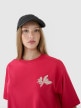 mini: Damski t-shirt oversize z nadrukiem 4F 4FWSS25TTSHF1996 - różowy (2)