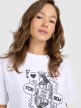 mini: Damski t-shirt z nadrukiem 4F 4FRAW25TTSHF3790 - biały (4)
