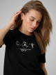 mini: Damski t-shirt z nadrukiem 4F 4FRSS26TTSHF3447 - czarny (4)