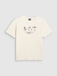 mini: Damski t-shirt z nadrukiem 4F 4FRSS26TTSHF3447 - kremowy (7)