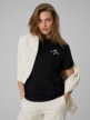  4F Damski tshirt z nadrukiem 4F 4FRSS26TTSHF3449  czarny Czarny