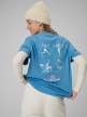 mini: Damski t-shirt z nadrukiem 4F 4FRSS26TTSHF3449 - niebieski (6)