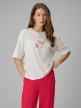 mini: Damski t-shirt z nadrukiem 4F 4FRSS26TTSHF3704 - biały (1)